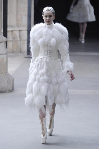 Alexander McQueen fashion collection show during Paris Fashion Week