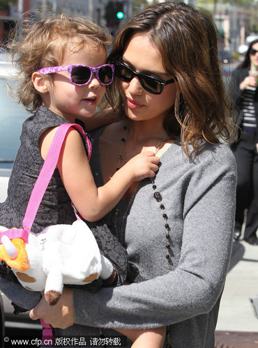 Jessica Alba and daughter out in Beverly Hills