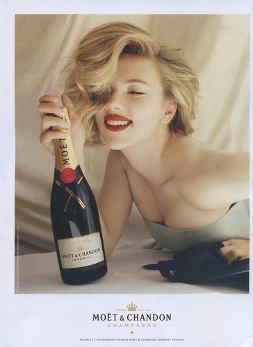 Scarlett Johansson in Moet & Chandon champagne advertisement