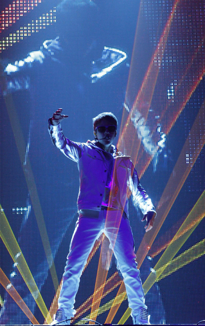 Justin Bieber performs during his concert