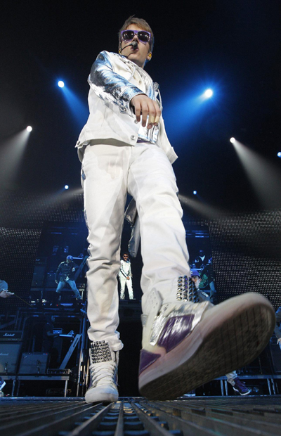 Justin Bieber performs during his concert