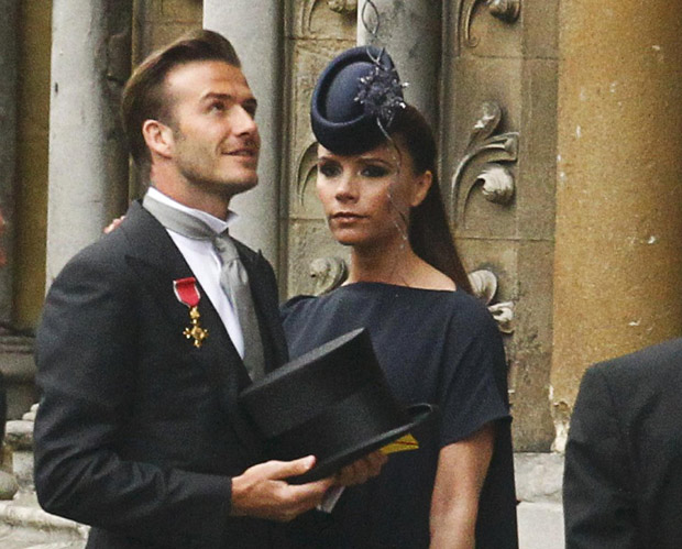 Beckham and Victoria attend royal wedding in London