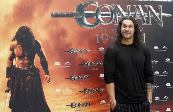 Jason Momoa at presentation of 'Conan the Barbarian'