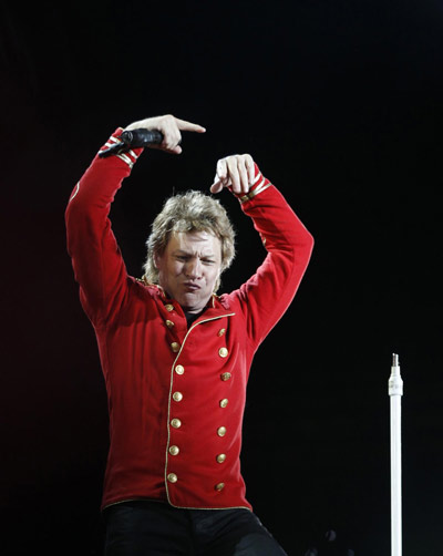 Jon Bon Jovi performs at Olympic stadium 'Lluis Companys' in Barcelona