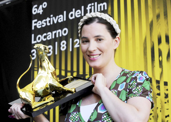 Leopard prize winners pose at 64th Locarno Film Festival