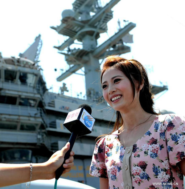 Miss HK ladies visit USS Ronald Reagan Aircraft Carrier