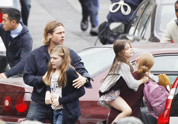 The filming of zombie movie 'World War Z'