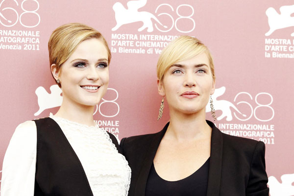 Actress Winslet poses during 68th Venice Film Festival