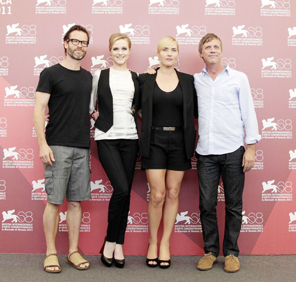 Actress Winslet poses during 68th Venice Film Festival