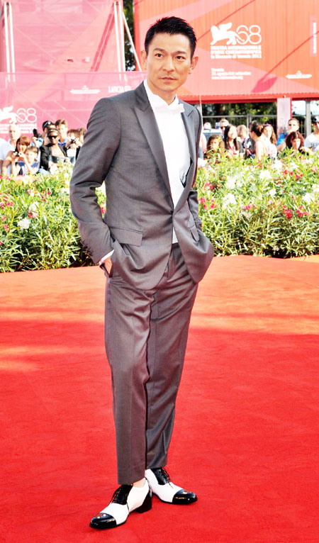 Andy Lau arrives for 'Tao Jie' red carpet in Venice