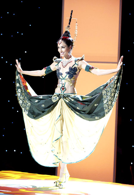 Miss Universe contestants in national costumes