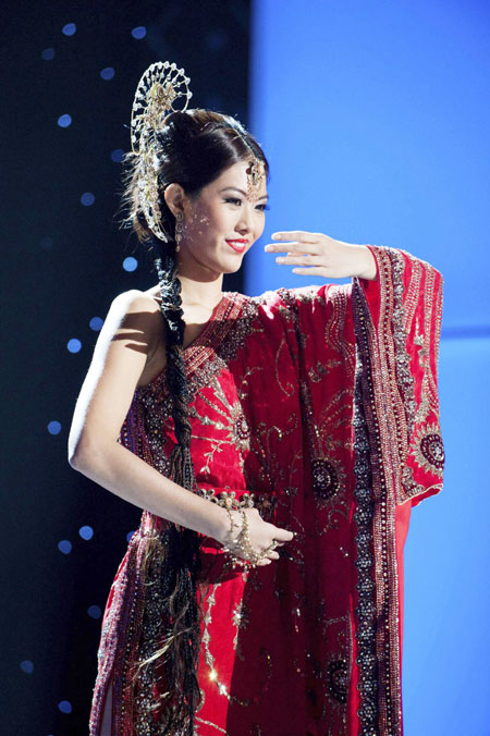 Miss Universe contestants in national costumes