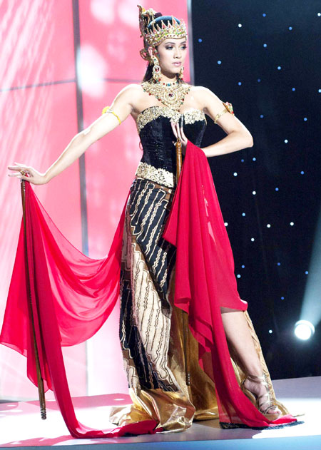 Miss Universe contestants in national costumes