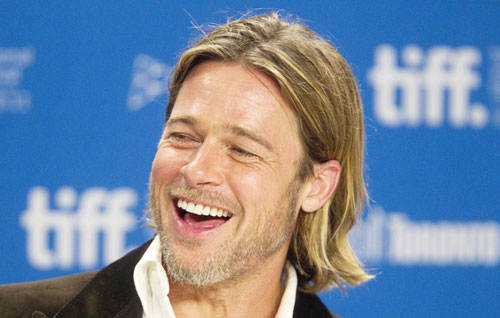 Brad Pitt at presentation for 'Moneyball' in Toronto