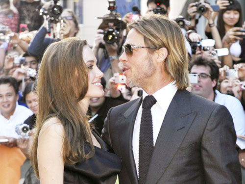 Brad Pitt at presentation for 'Moneyball' in Toronto