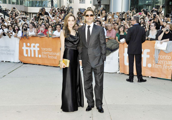 Brad Pitt at presentation for 'Moneyball' in Toronto