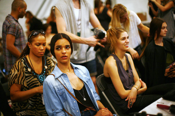 Backstage at New York Fashion Week