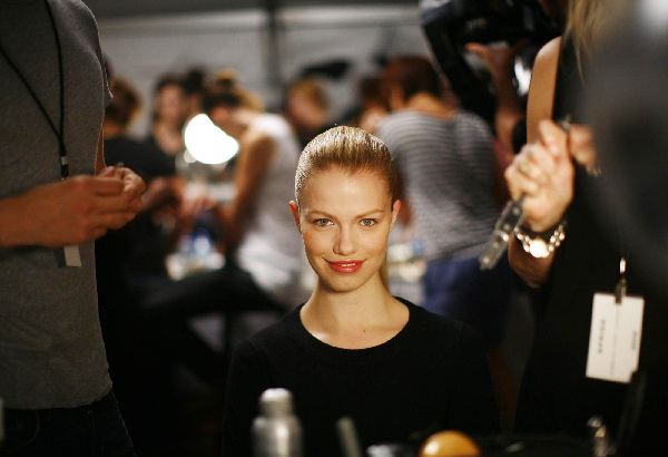 Backstage at New York Fashion Week