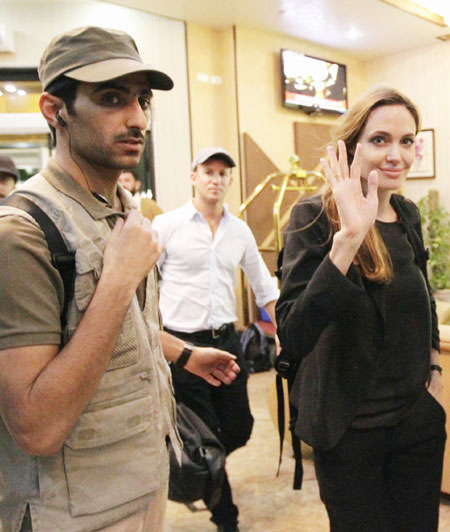 U.N. goodwill ambassador Angelina Jolie visits Libya