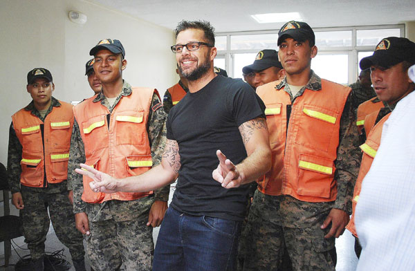 Ricky Martin performs in his concert tour