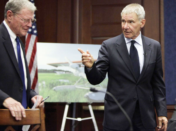 Harrison Ford attends Senate meeting