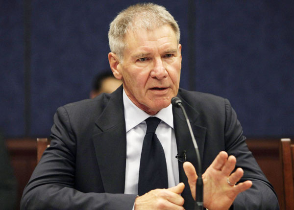 Harrison Ford attends Senate meeting