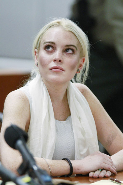 Lindsay Lohan attends hearing in LA