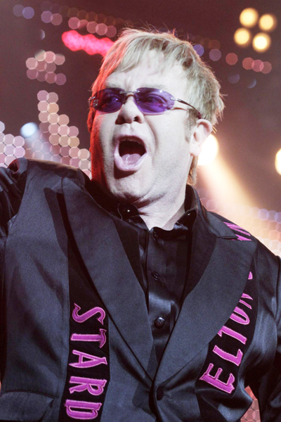 Elton John performs in Riga