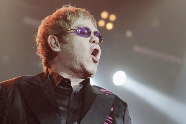 Elton John performs in Riga