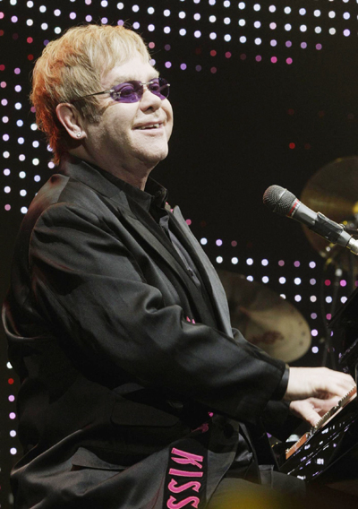 Elton John performs in Riga