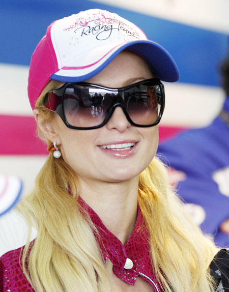 Paris Hilton attends Valencia Motorcycle Grand Prix