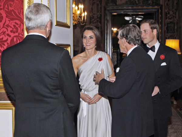 William and Catherine receive guests in London