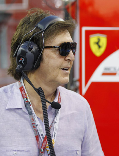 Newlywed McCartney at F1 Grand Prix