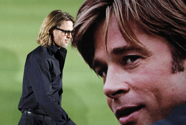 Brad Pitt promotes 'Moneyball' in Seoul