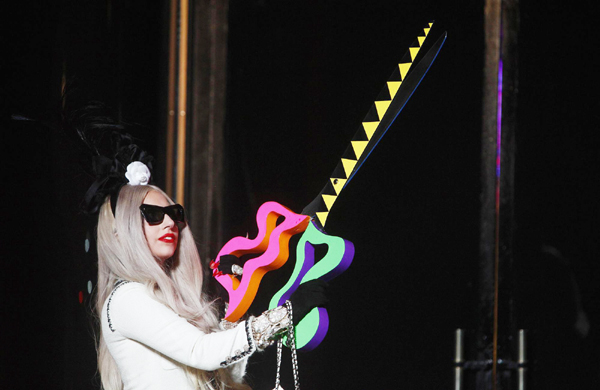 Lady Gaga promotes Gaga's Workshop in New York