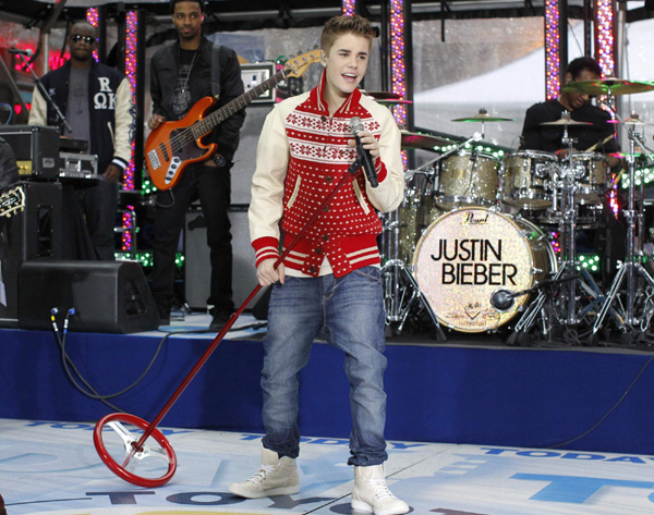 Justin Bieber performs on 'Today' show