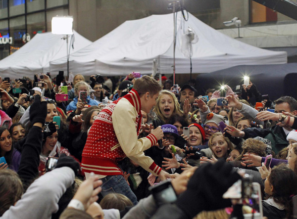 Justin Bieber performs on 'Today' show