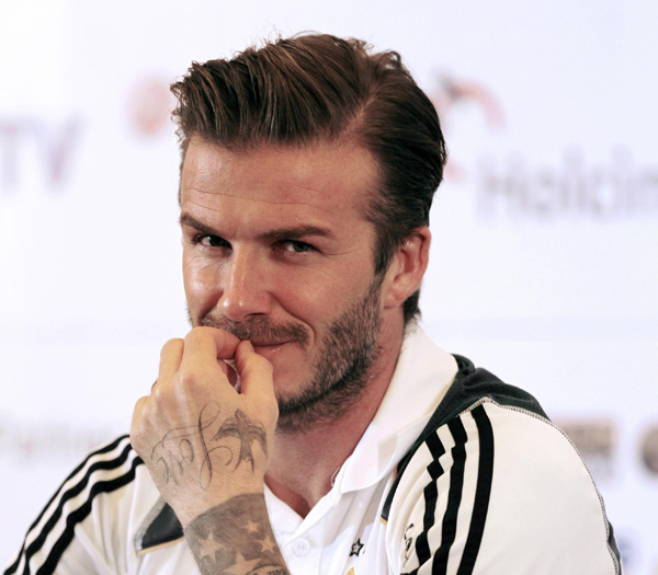 Beckham attends LA Galaxy news conference