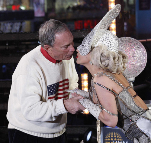 Lady Gaga performs during New Year's Eve celebrations in Times Square