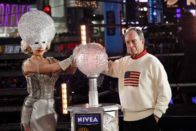 Lady Gaga performs during New Year's Eve celebrations in Times Square