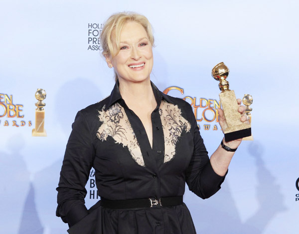 Meryl Streep gets Golden Globe award