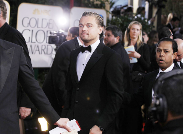 Depp, DiCaprio attend Golden Globe Awards