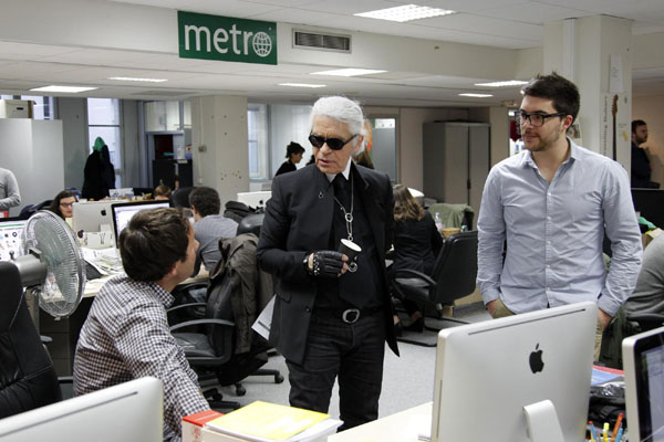 Fashionable editor Karl Lagerfeld