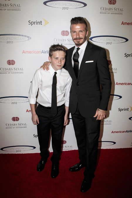 David Beckham receives award in Los Angeles