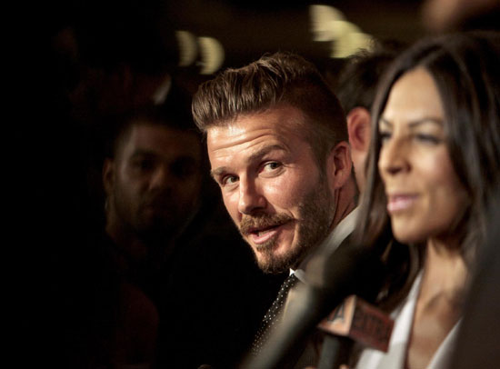 David Beckham receives award in Los Angeles