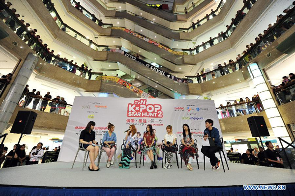 S. Korean pop group 4Minute meet fans in Singapore