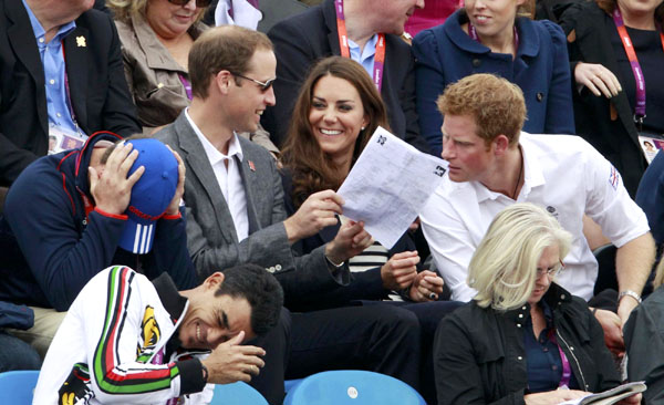 Prince William and Kate cheer at Olympics