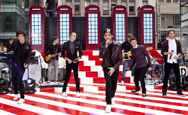 'One Direction' performs on NBC's Today show