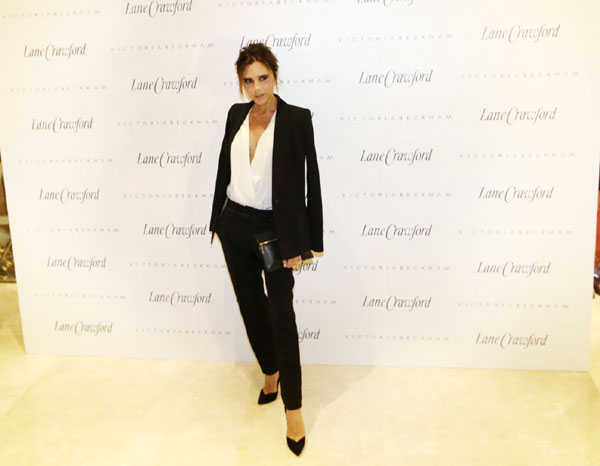 Victoria Beckham promotes fashion line in Beijing