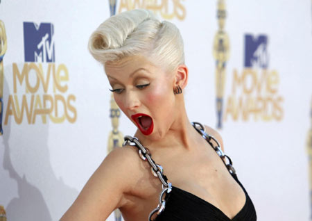 Christina Aguilera attendsthe 2010 MTV Movie Awards